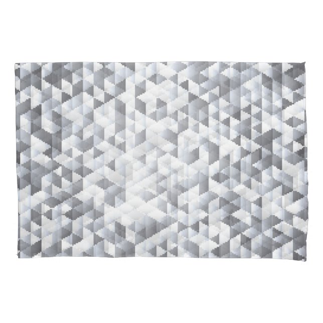 Silver Sequins: Glittering Mosaic Background Pillowcase (Front)