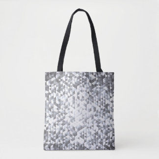 Silver Sequins: Glittering Mosaic Background Tote Bag