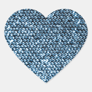 Silver Sequins Heart Sticker