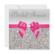 Silver Sequins Hot Pink Bow Diamond Bridal Shower