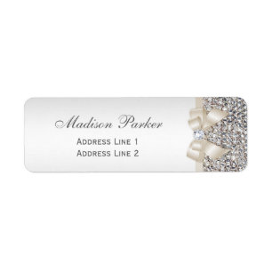 Silver Sequins Light Champagne Bow Wedding