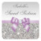 Silver Sequins Lilac Bow Diamond Sweet Sixteen