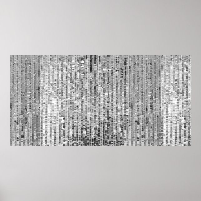 Silver sequins seamless pattern poster (Front)