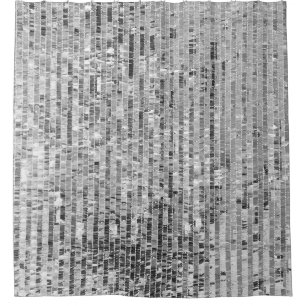 Silver sequins seamless pattern shower curtain