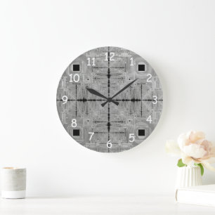 Silver Serenade Round Clock