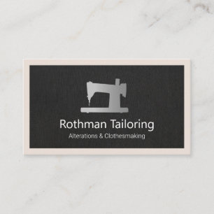 Silver Sewing Machine Tailor or  Seamstress Calling Card
