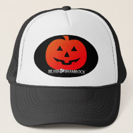Silver Shamrock Jack O'Lanternrn Trucker Hat