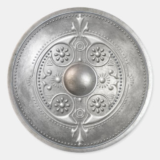 Silver Shield 11 Classic Round Sticker