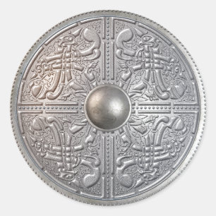Silver Shield 14 Classic Round Sticker