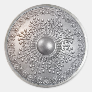 Silver Shield 8 Classic Round Sticker