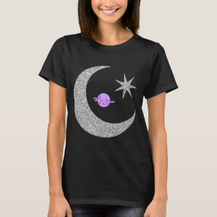 Silver Shimmery Moon & Star T-Shirt