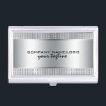 Silver Shiny Metallic Design-Stainless Steel Look Business Card Holder<br><div class="desc">Elegant shiny silver grey metallic design stainless steel look,  business card template.</div>