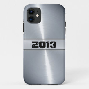 Silver Shiny Stainless Steel Metal 10 iPhone 11 Case