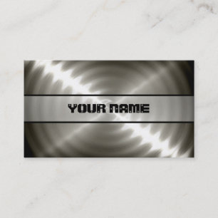 Silver Shiny Stainless Steel Metal 5 Business Card