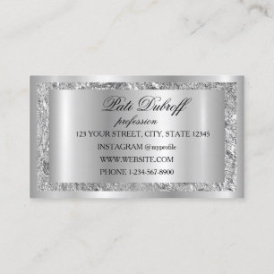 Silver Shiny Steel Business Card