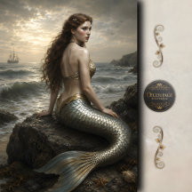 Silver Shore Siren Decoupage