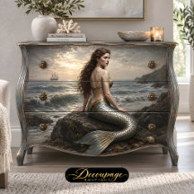 Silver Shore Siren Decoupage