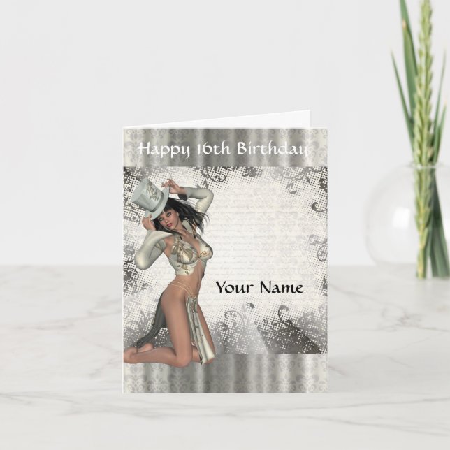 Silver showgirl  16th birthday card (Front)