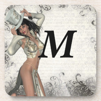 Silver showgirl coaster