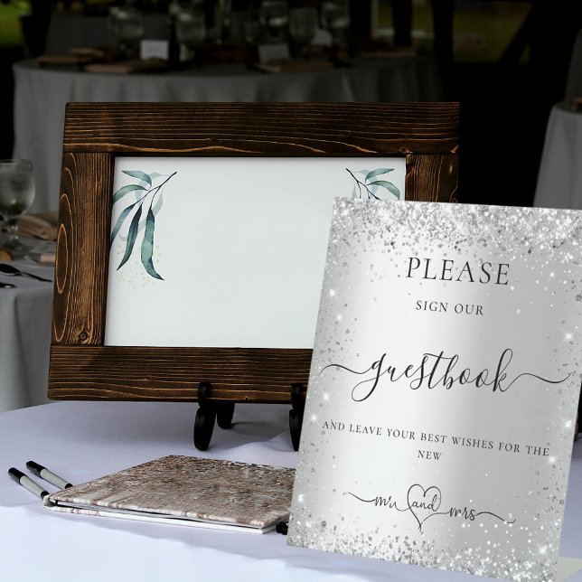 Silver sign our wedding guest book (Creator Uploaded)