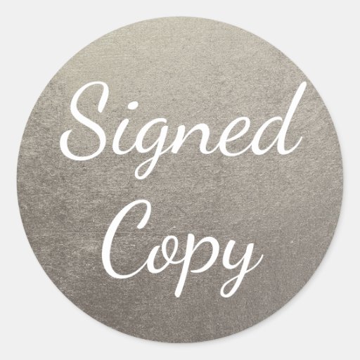 Image of Silver Signed Copy Classic Round Sticker
