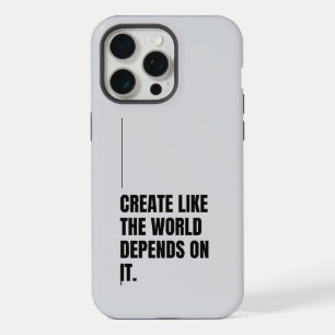 Silver Silk, Black Typography Artists Powerful iPhone 15 Pro Max Case