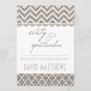 Silver Sixty and Spectacular Birthday Invite