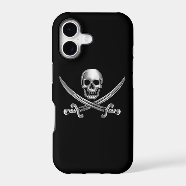 Silver Skull and Crossed Swords (Back)