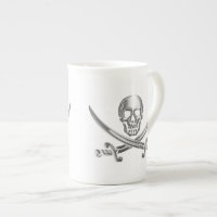 Silver Skull and Crossed Swords