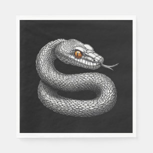 Silver snake napkin