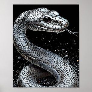 Silver snake poster