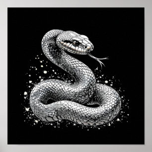Silver snake poster