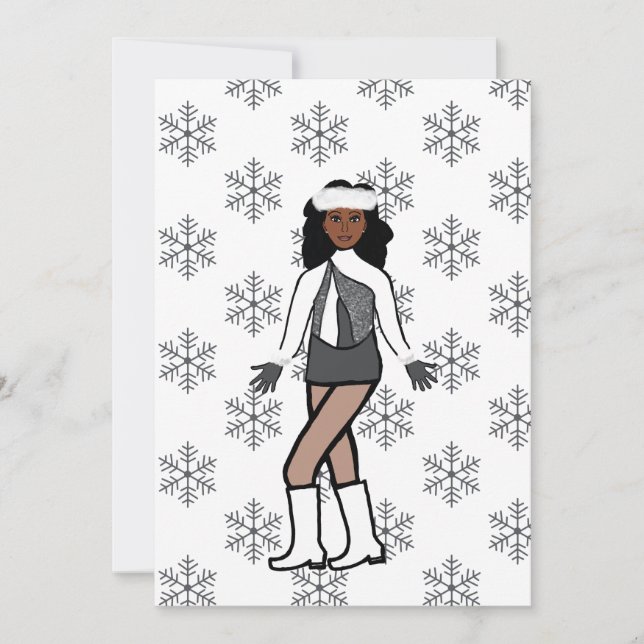 Silver Snow Dancer Holiday Card (Front)