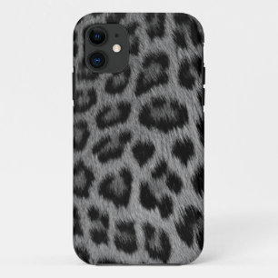 Silver Snow Leopard Print iPhone 5 Case