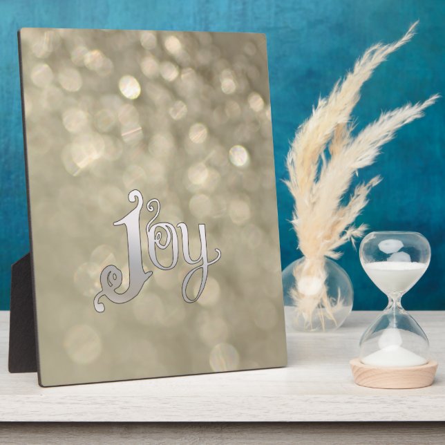 Silver Snowdust - Joy Plaque (Side)