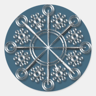 Silver Snowflake 3 - Holiday  stickers