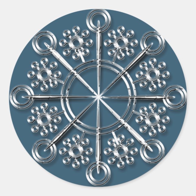 Silver Snowflake 3 - Holiday  stickers (Front)