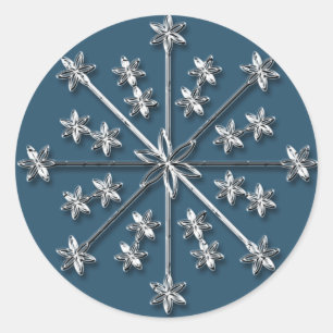 Silver Snowflake 4 - Holiday  stickers