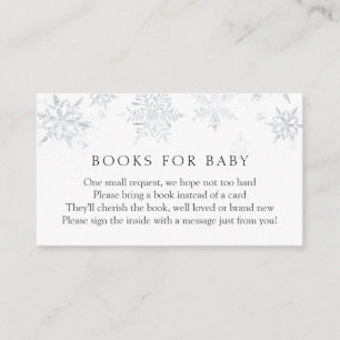Silver Snowflake Books for Baby insert card