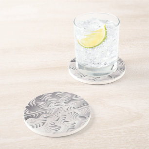 silver snowflake coaster