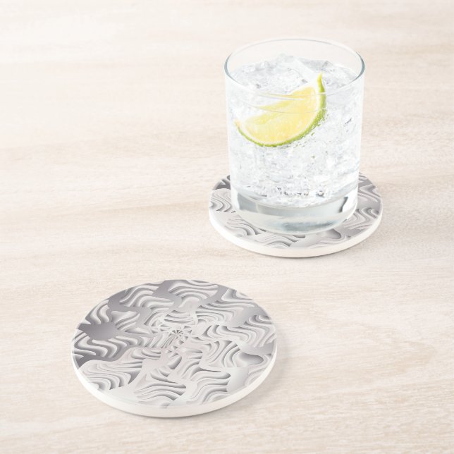 silver snowflake coaster (Side)