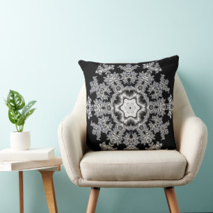 Silver Snowflake Cushion