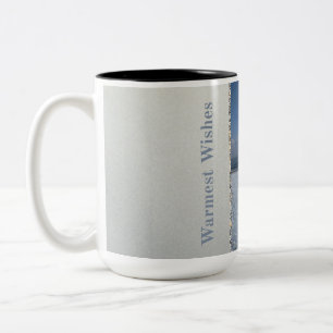 Silver Snowflake Elegance Two-Tone Coffee Mug