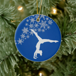 A Boy Playing Trampoline Pewter Snowflake Christmas Ornaments,Christmas Tree Decorations Ornaments,Keepsake,Novelty
