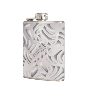 silver snowflake hip flask