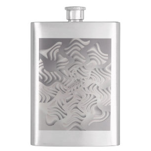 silver snowflake hip flask