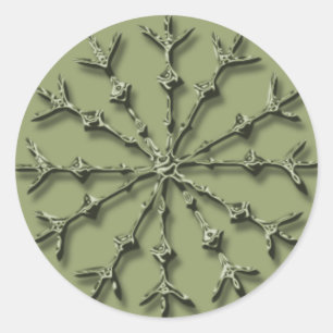 Silver Snowflake Holiday Card Stickers