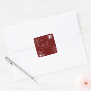 Silver Snowflake Holiday Envelope Seal