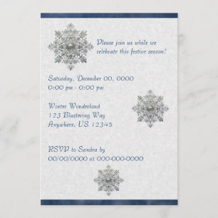 Silver Snowflake Invitation