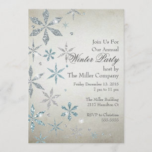 Silver Snowflake Invitation